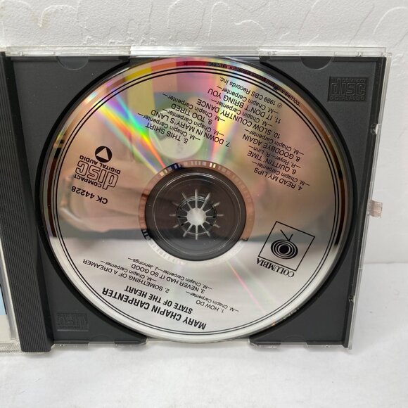 Vintage Mary Chapin Carpenter State Of The Heart Album CD Jewel Case 11 Tracks - Picture 3 of 5
